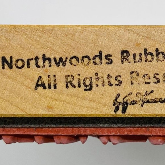 Christmas Holly Berries with Leaves Wood Stamp - Picture 4 of 5